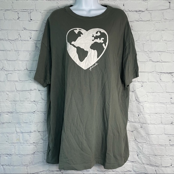 VIctoria's Secret PINK Earth Day One Size Tee - Picture 4 of 9